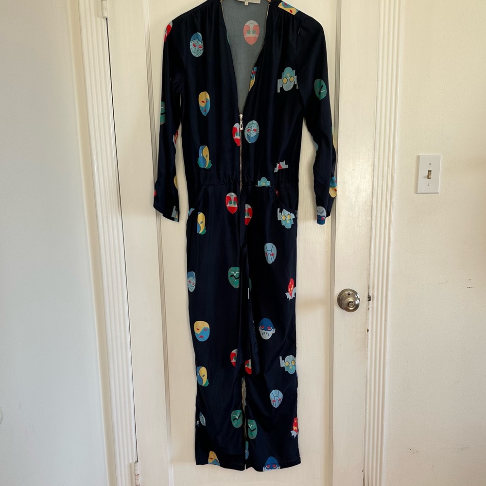 Stella McCartney Resort 2015 superhero Lucha libre silk jumpsuit